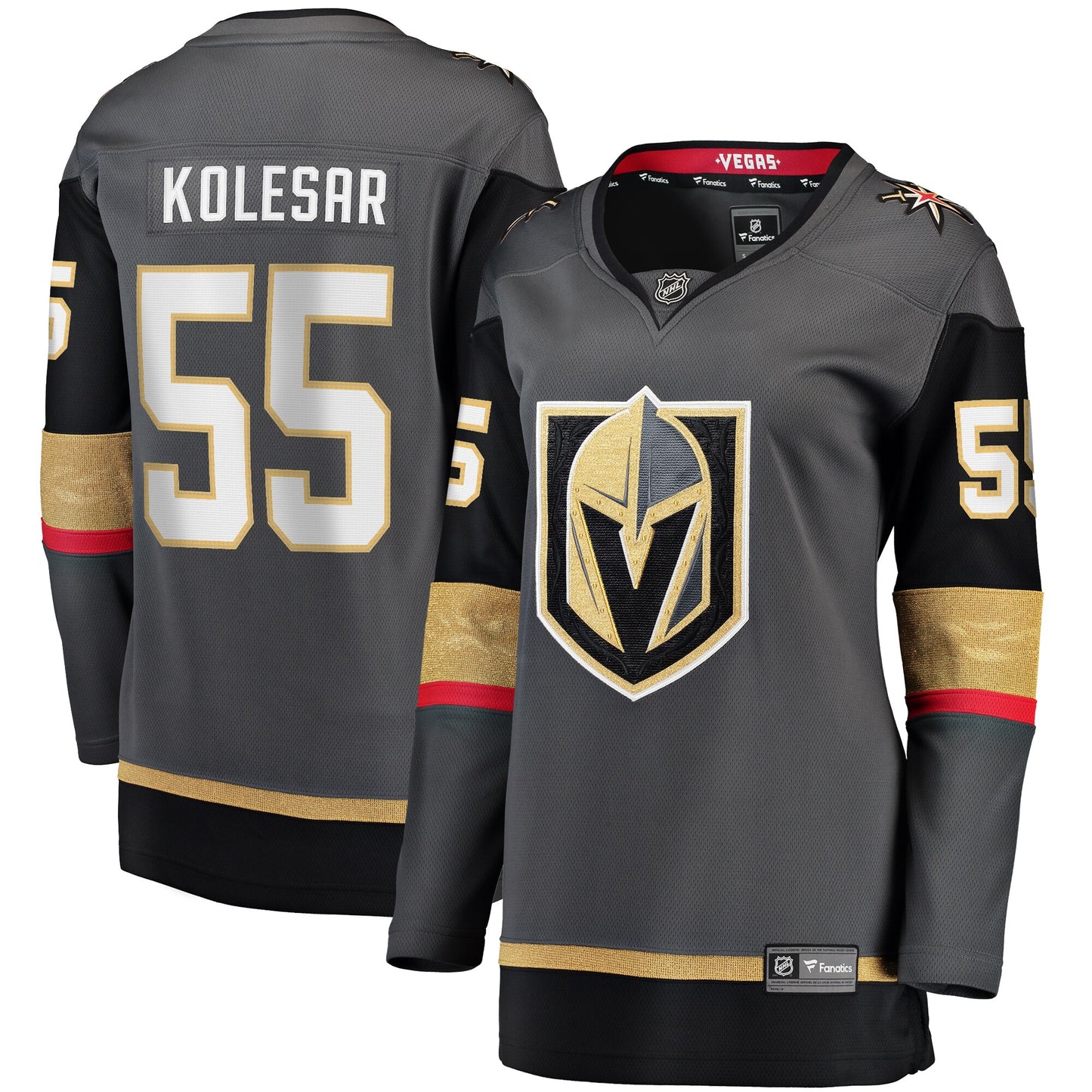 Keegan Kolesar Vegas Golden Knights Fanatics Branded Women's Alternate Breakaway Player Jersey - Gray