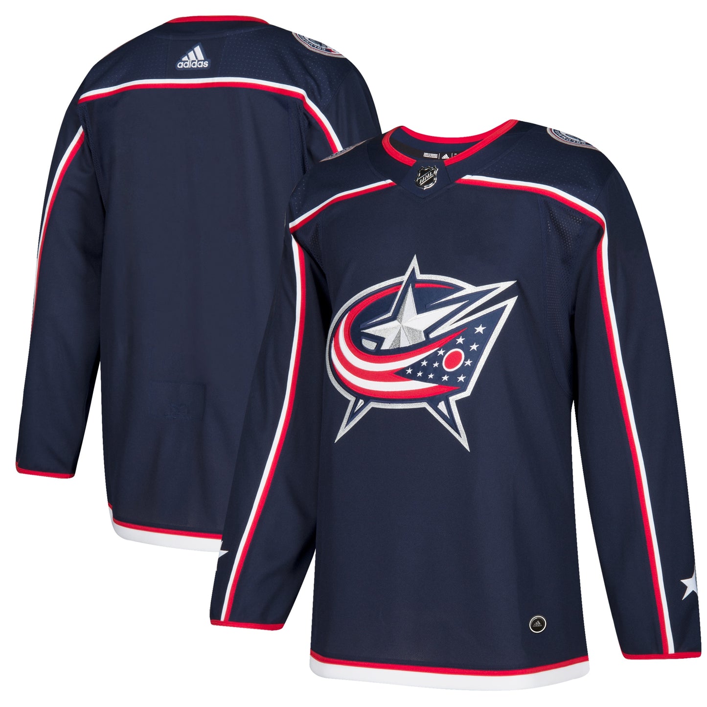 Columbus Blue Jackets adidas Home Authentic Blank Jersey - Navy