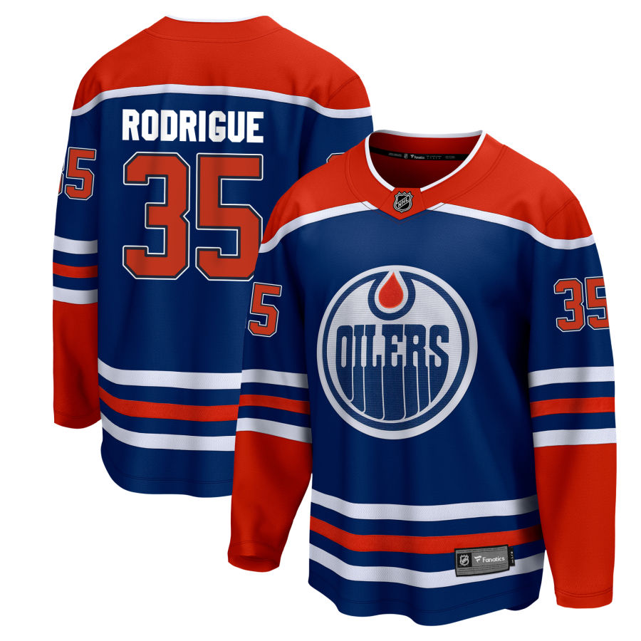 Olivier Rodrigue Edmonton Oilers Fanatics Branded Home Breakaway Jersey - Royal