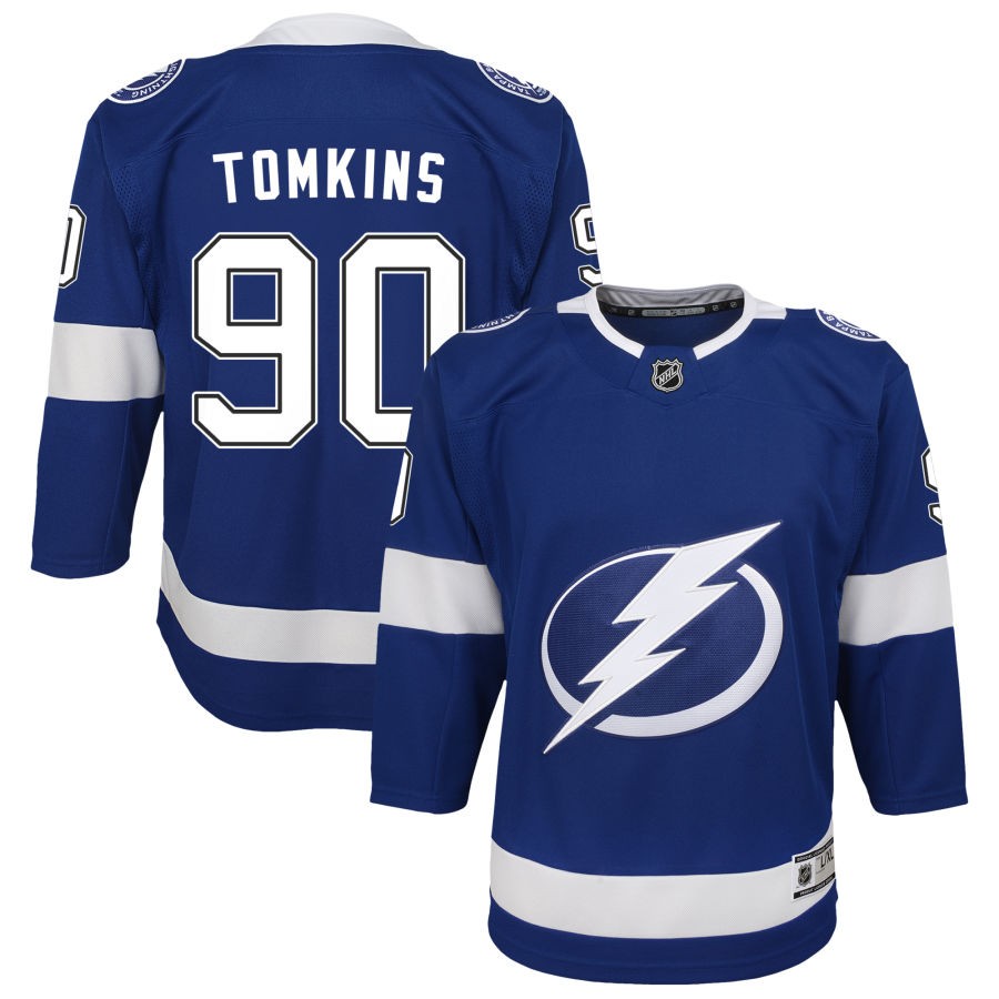 Matt Tomkins Tampa Bay Lightning Youth Home Premier Jersey - Blue