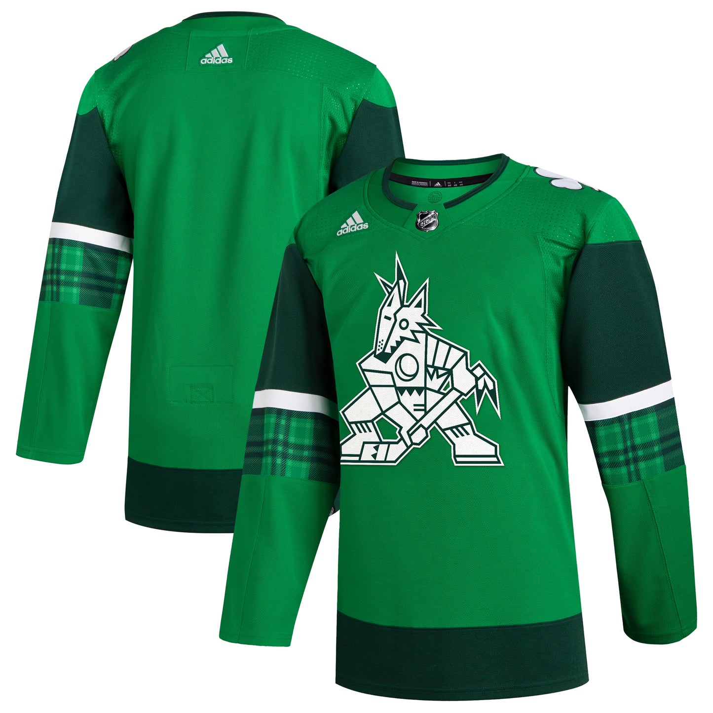 Arizona Coyotes adidas 2023 St. Patrick's Day Primegreen Authentic Jersey - Kelly Green