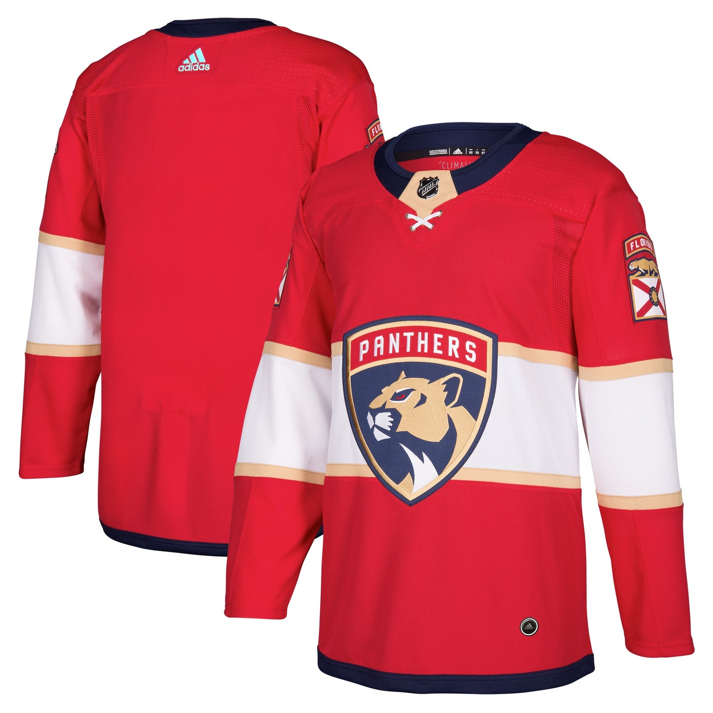 Florida Panthers adidas Home Authentic Blank Jersey - Red