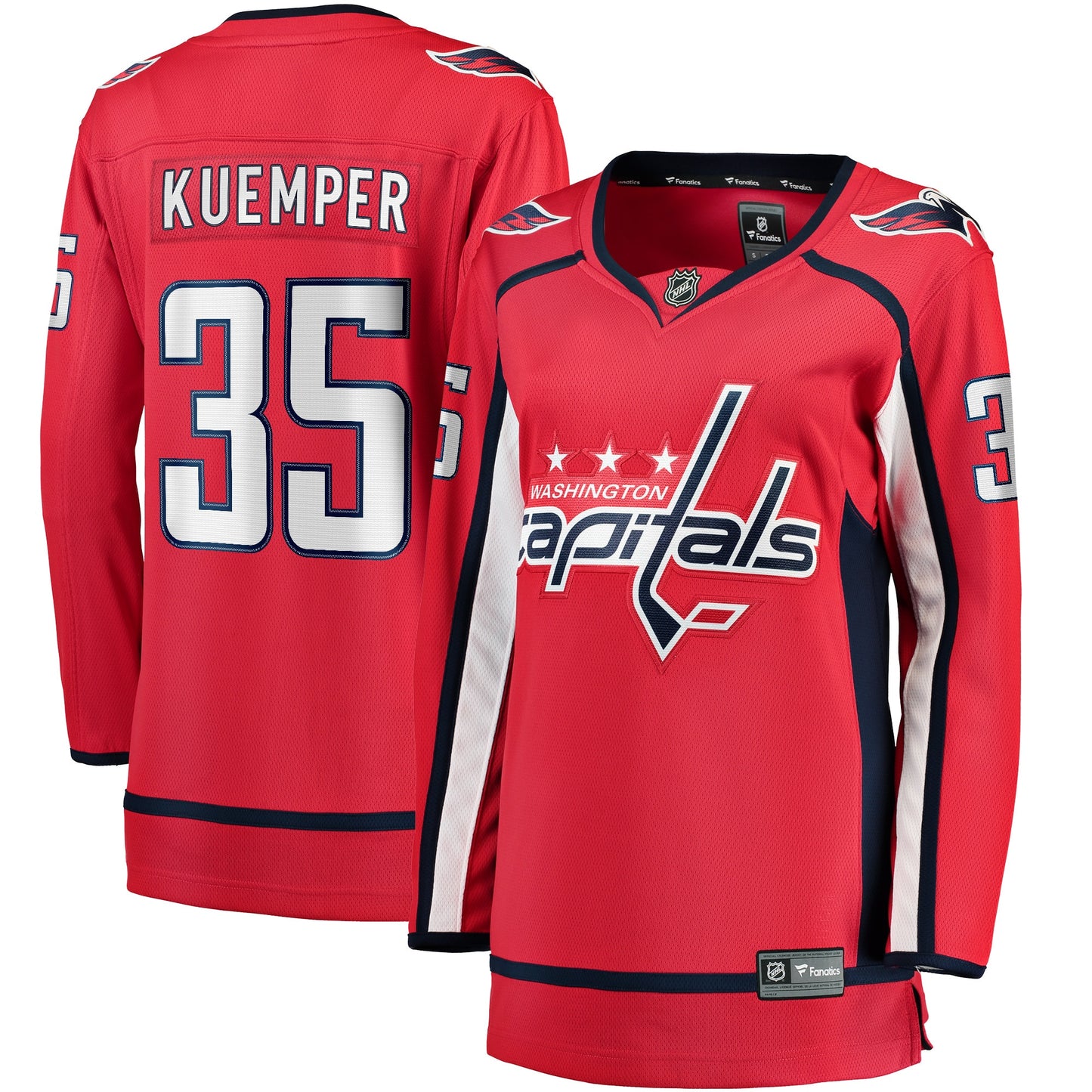 Darcy Kuemper Washington Capitals Fanatics Branded Women's Home Breakaway Player Jersey - Red