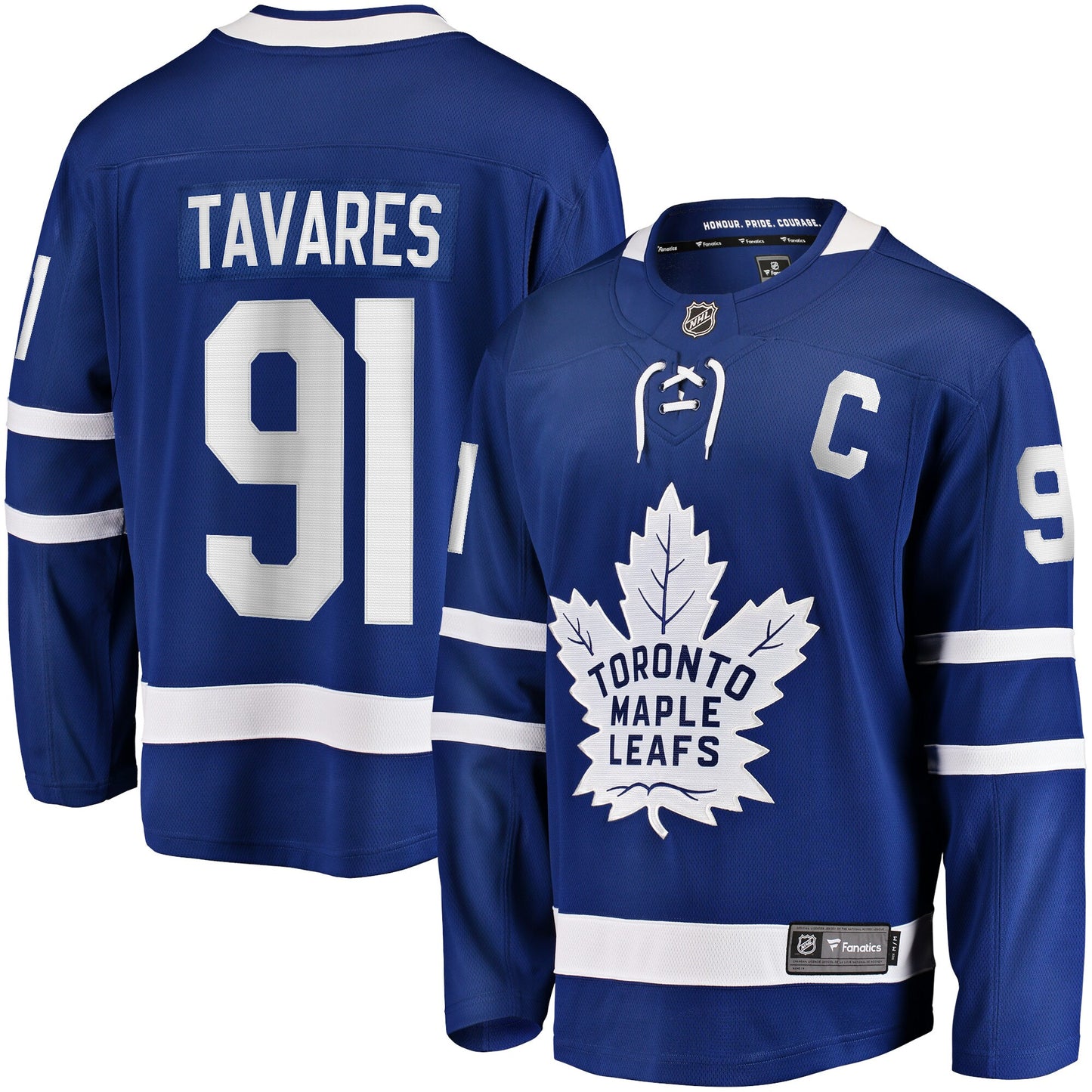 John Tavares Toronto Maple Leafs Fanatics Branded Home Captain Premier Breakaway Player Jersey - Blue