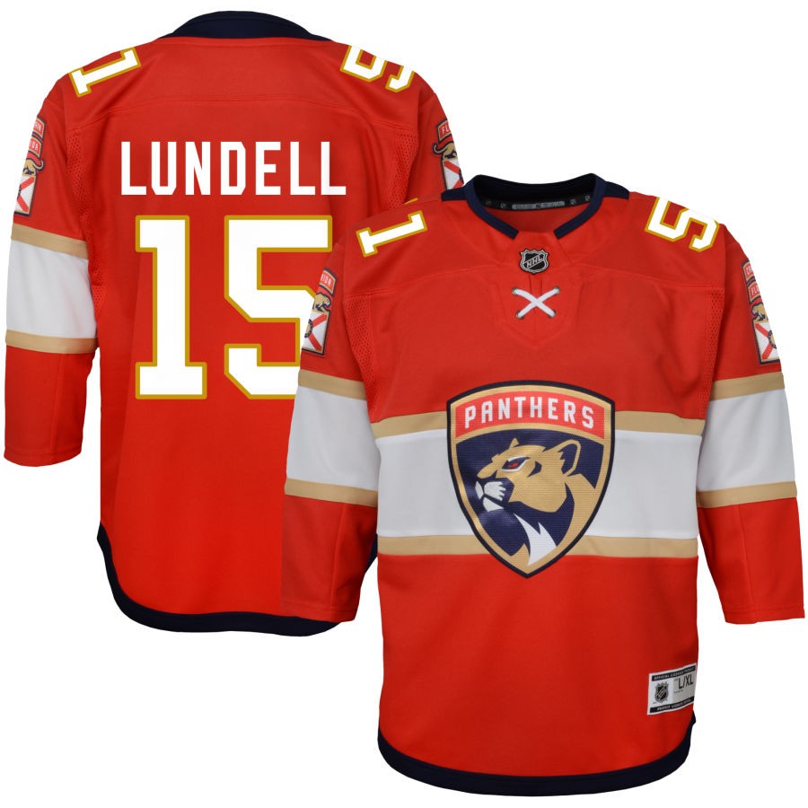 Anton Lundell Florida Panthers Youth Home Premier Jersey - Red