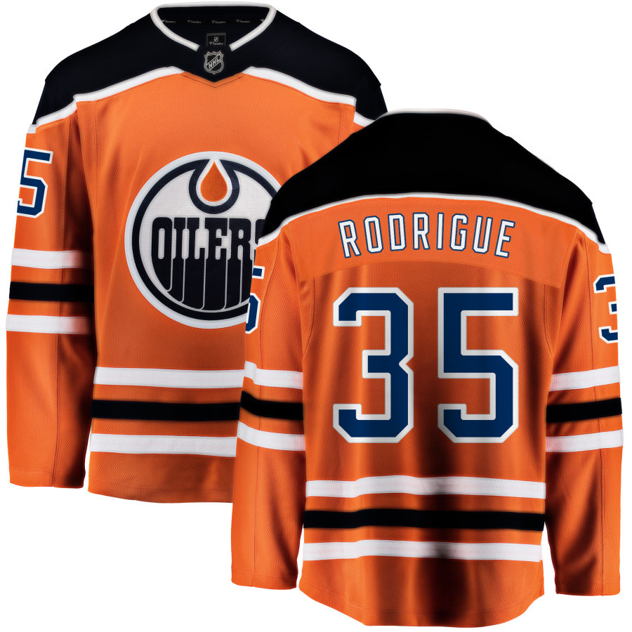 Olivier Rodrigue Edmonton Oilers Fanatics Branded Home Breakaway Jersey - Orange