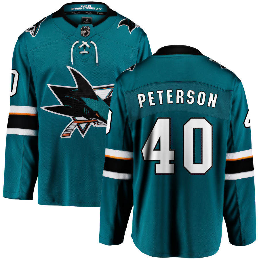 Jacob Peterson San Jose Sharks Fanatics Branded 2021/22 Home Breakaway Jersey - Teal
