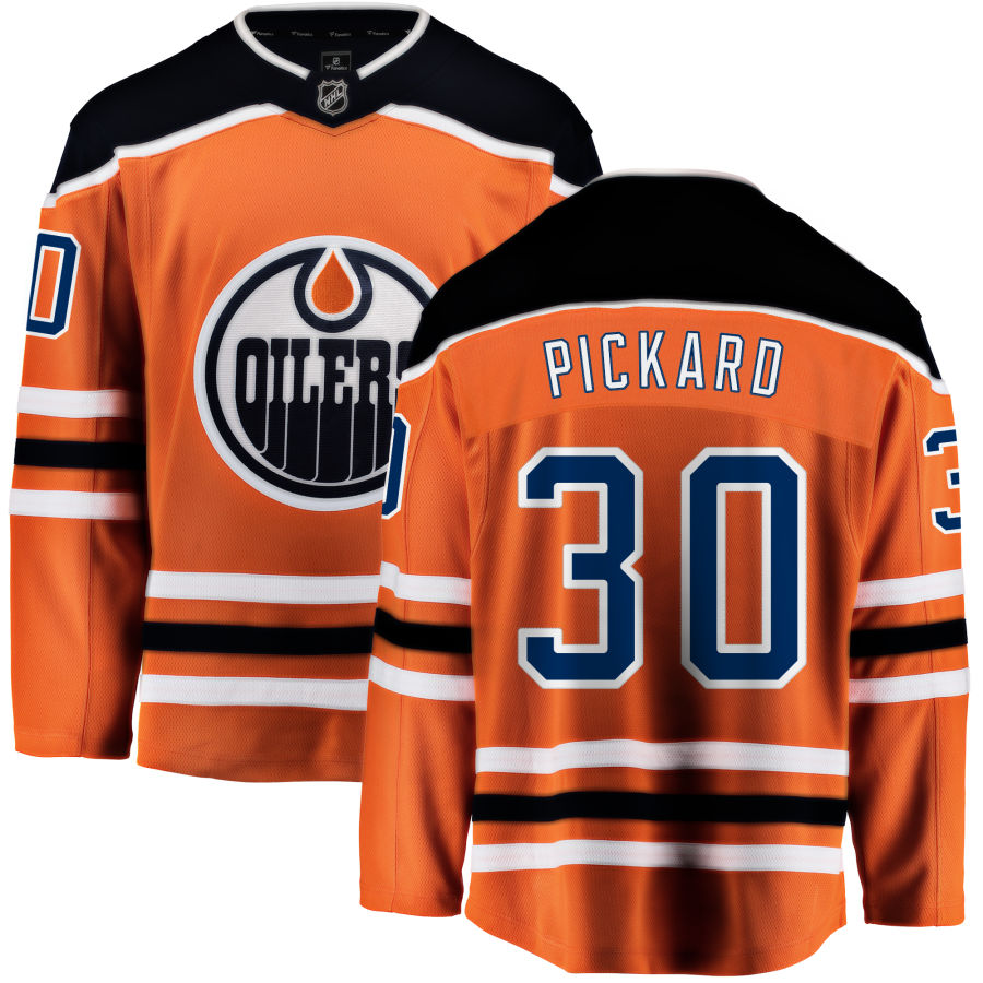 Calvin Pickard Edmonton Oilers Fanatics Branded Home Breakaway Jersey - Orange