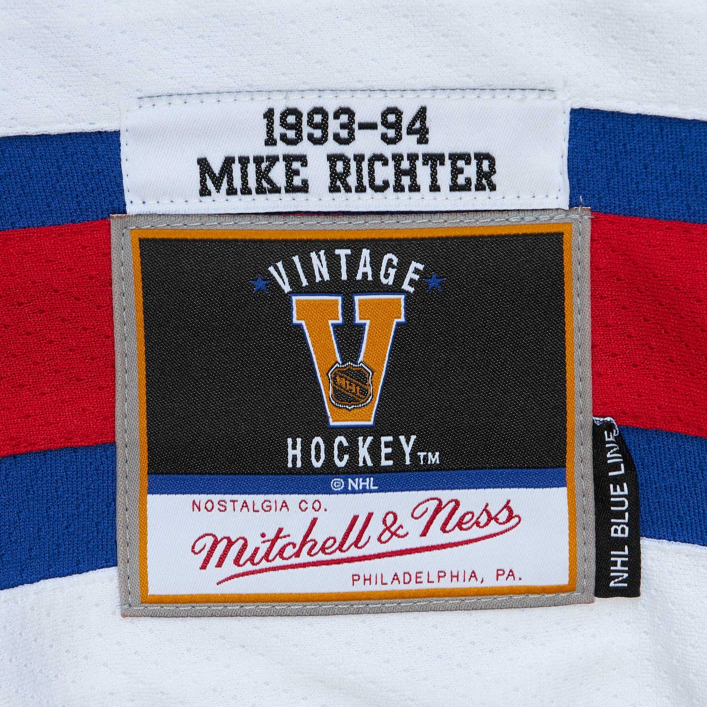Mike Richter New York Rangers Mitchell & Ness 1993/94  Blue Line Player Jersey - Blue