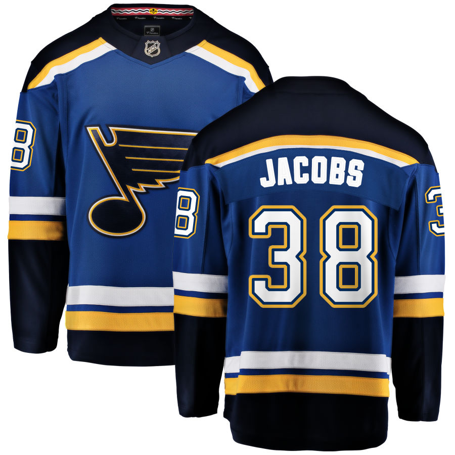 Josh Jacobs St. Louis Blues Fanatics Branded Home Breakaway Jersey - Blue