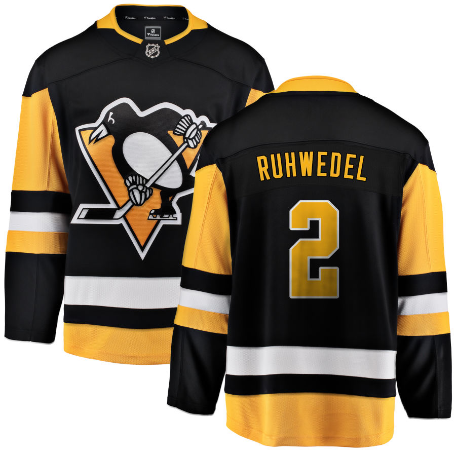 Chad Ruhwedel Pittsburgh Penguins Fanatics Branded Home Breakaway Jersey - Black