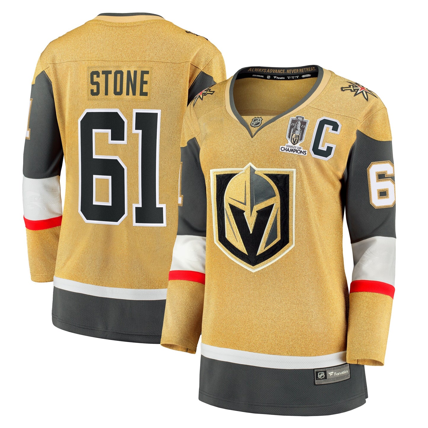 Mark Stone Vegas Golden Knights Fanatics Branded Women's 2023 Stanley Cup Champions Home Breakaway Player Jersey - Gold