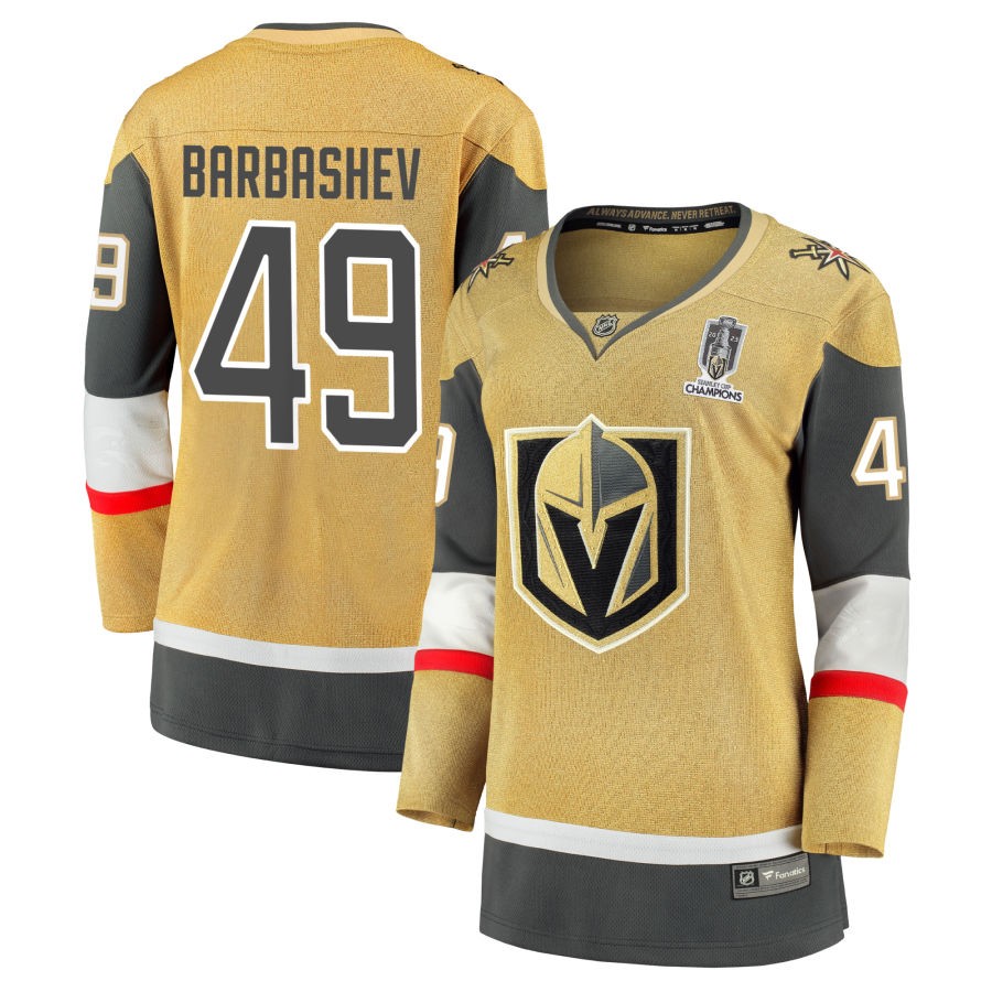 Ivan Barbashev  Vegas Golden Knights Fanatics Branded Women's 2023 Stanley Cup Champions Home Breakaway Jersey - Gold
