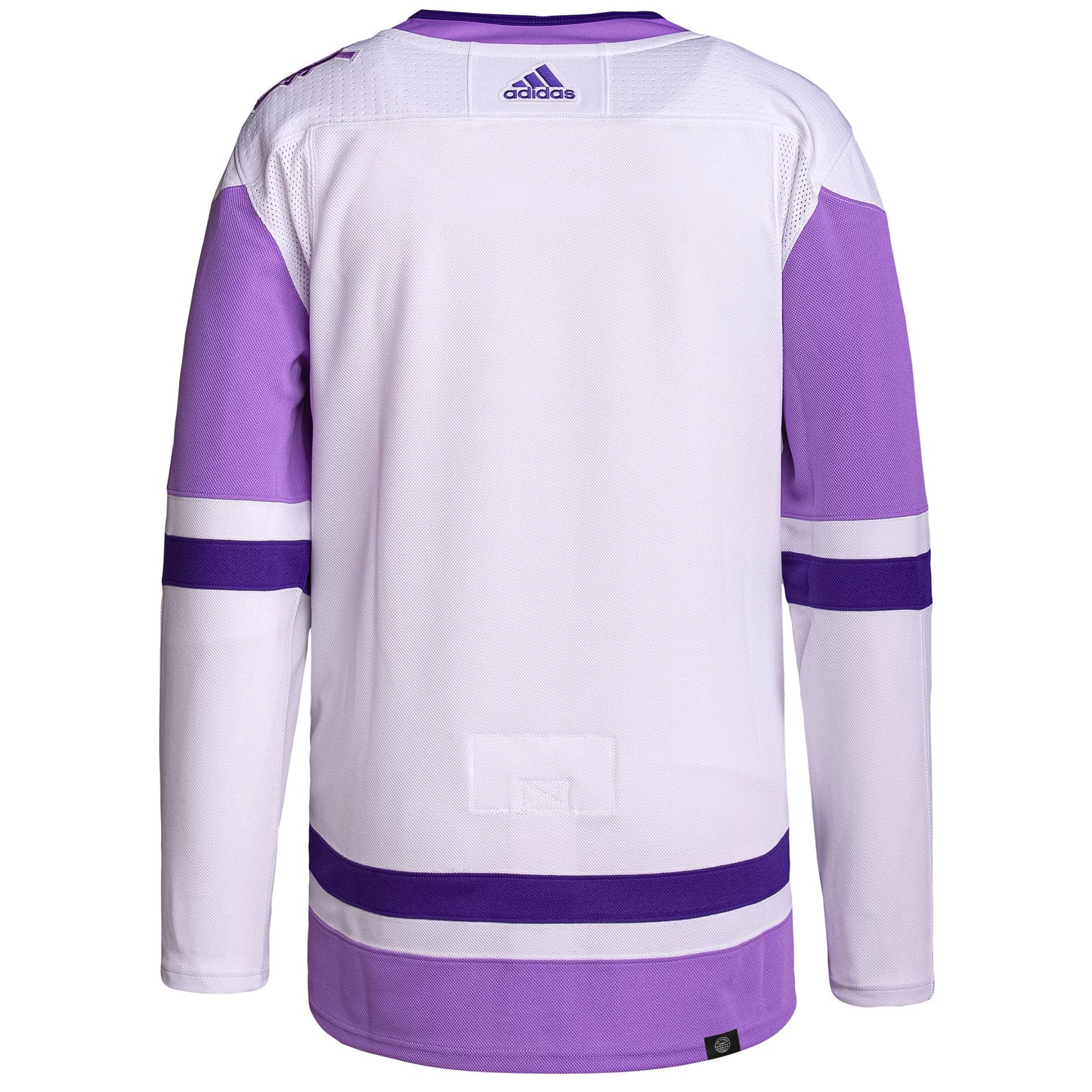 Vegas Golden Knights adidas Hockey Fights Cancer Primegreen Authentic Blank Practice Jersey - White/Purple