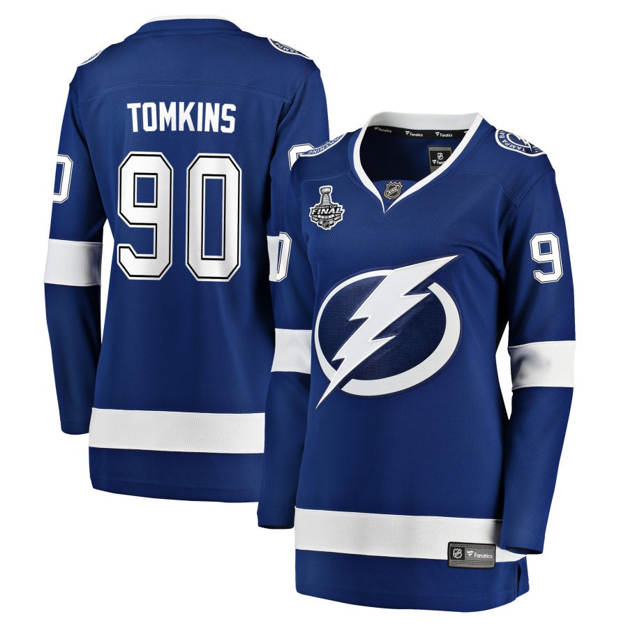 Matt Tomkins Tampa Bay Lightning Fanatics Branded Women's 2021 Stanley Cup Champions Home Breakaway Jersey - Blue