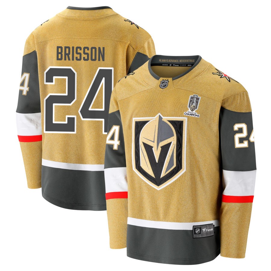 Brendan Brisson  Vegas Golden Knights Fanatics Branded 2023 Stanley Cup Champions Home Breakaway Jersey - Gold