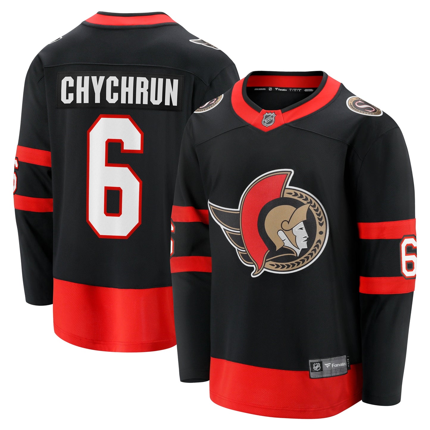 Jakob Chychrun Ottawa Senators Fanatics Branded Home Breakaway Jersey - Black