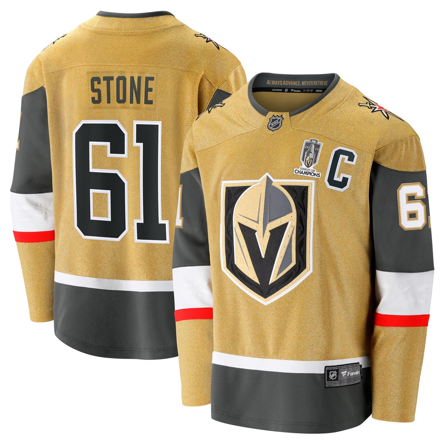 Mark Stone Vegas Golden Knights Fanatics Branded 2023 Stanley Cup Champions Home Breakaway Player Jersey - Gold