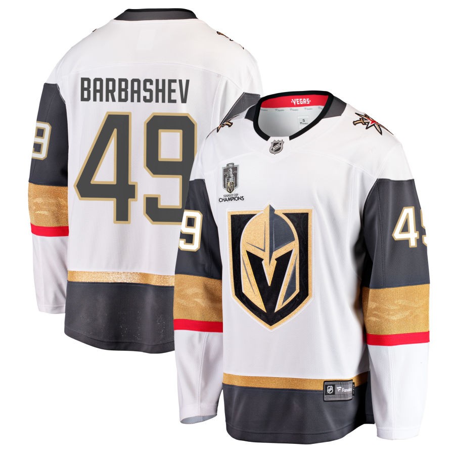 Ivan Barbashev  Vegas Golden Knights Fanatics Branded 2023 Stanley Cup Champions Away Breakaway Jersey - White