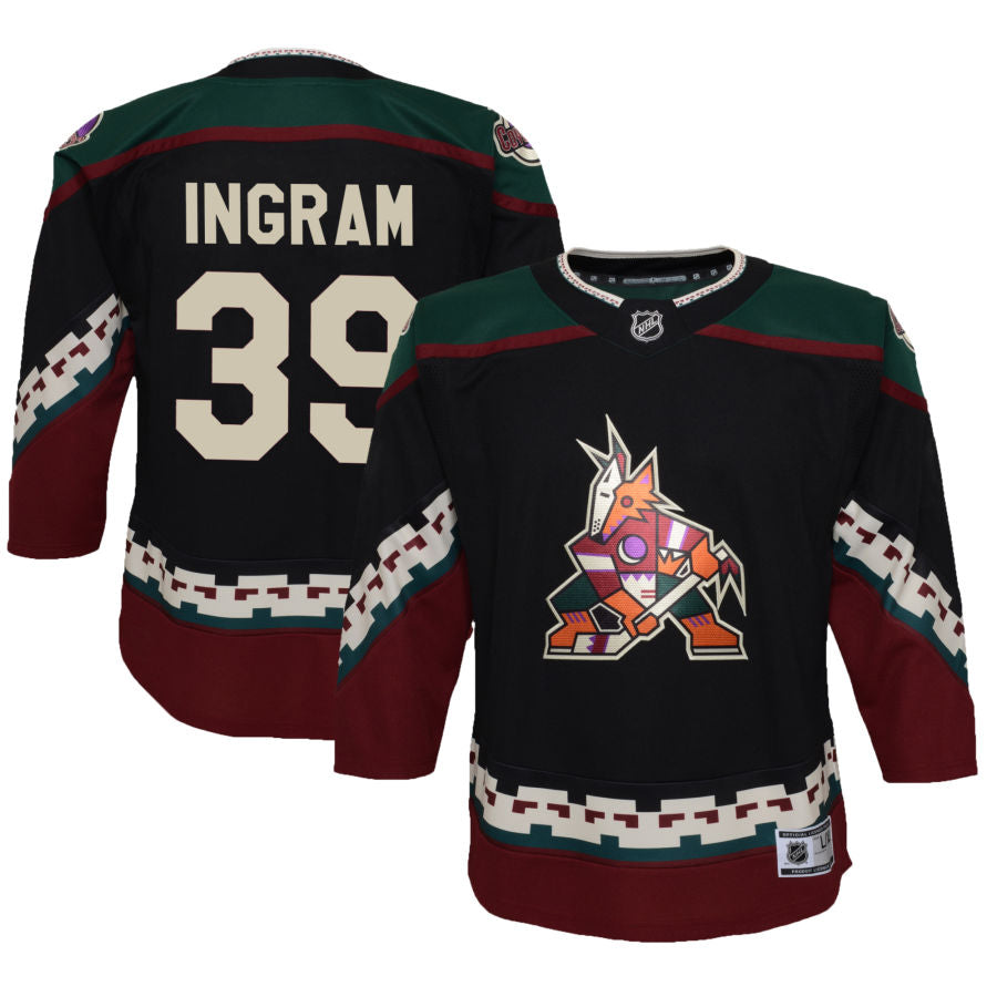 Connor Ingram Arizona Coyotes Youth 2021/22 Home Replica Jersey - Black