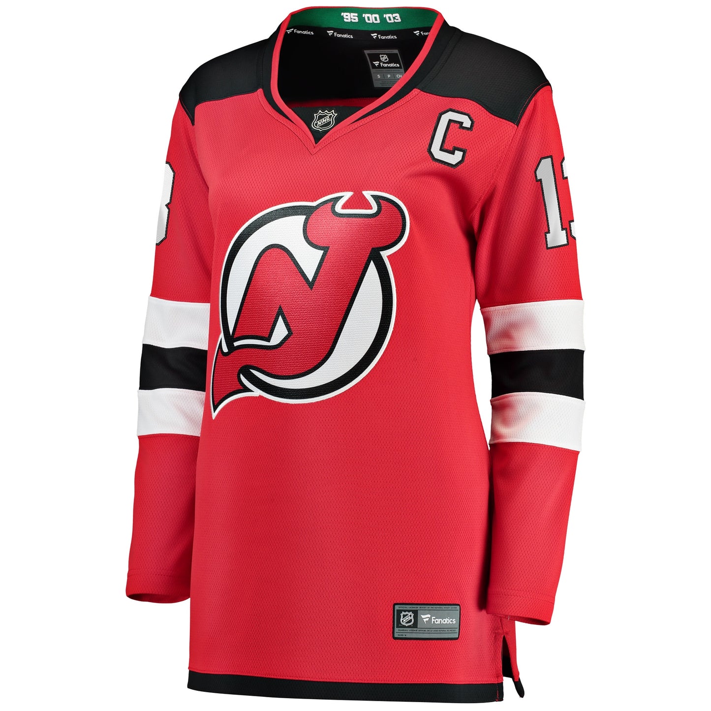 Nico Hischier New Jersey Devils Fanatics Branded Women's Captain Patch Home Breakaway Jersey - Red